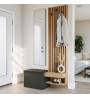 Έπιπλο εισόδου χρώμα ανθρακί - sepet oak 104,8x35x198εκ.