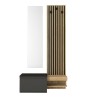 Έπιπλο εισόδου χρώμα ανθρακί - sepet oak 104,8x35x198εκ.