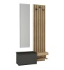 Έπιπλο εισόδου χρώμα ανθρακί - sepet oak 104,8x35x198εκ.