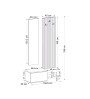 Έπιπλο εισόδου χρώμα ανθρακί - sepet oak 104,8x35x198εκ.
