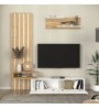 Σύνθεση τηλεόρασης χρώμα λευκό - sepet oak 183x31,3x196,9εκ.