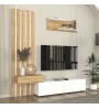 Σύνθεση τηλεόρασης χρώμα λευκό - sepet oak 183x31,3x196,9εκ.