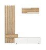 Σύνθεση τηλεόρασης χρώμα λευκό - sepet oak 183x31,3x196,9εκ.