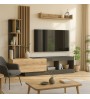 Σύνθεση τηλεόρασης χρώμα ανθρακί - sepet oak 180x40x193,8εκ.