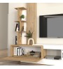 Σύνθεση τηλεόρασης χρώμα λευκό - sepet oak 180x40x193,8εκ.