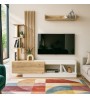 Σύνθεση τηλεόρασης χρώμα λευκό - sepet oak 180x40x193,8εκ.