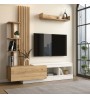 Σύνθεση τηλεόρασης χρώμα λευκό - sepet oak 180x40x193,8εκ.