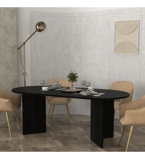 Τραπέζι χρώμα sencron black 200x90x74εκ.