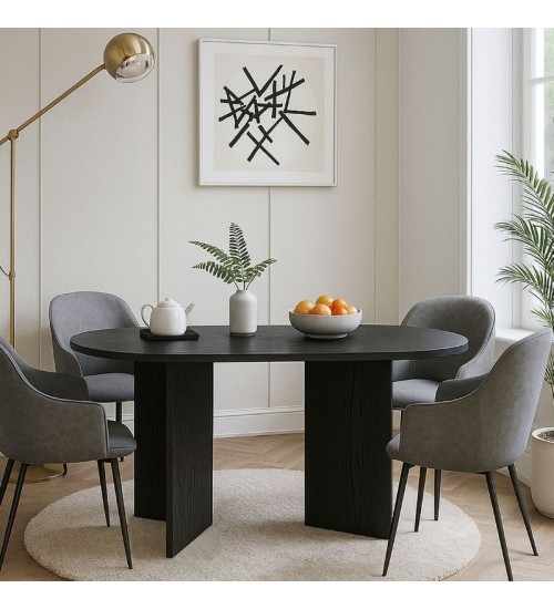 Τραπέζι χρώμα sencron black 138x80x75εκ.