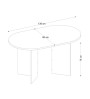 Τραπέζι χρώμα sencron black 138x80x75εκ.
