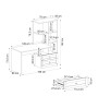 Γραφείο εργασίας χρώμα λευκό 155x60x152εκ.