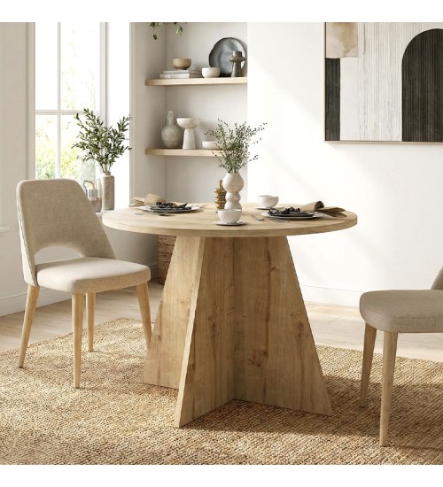 Τραπέζι χρώμα sapphire oak Ø100x75,7εκ.