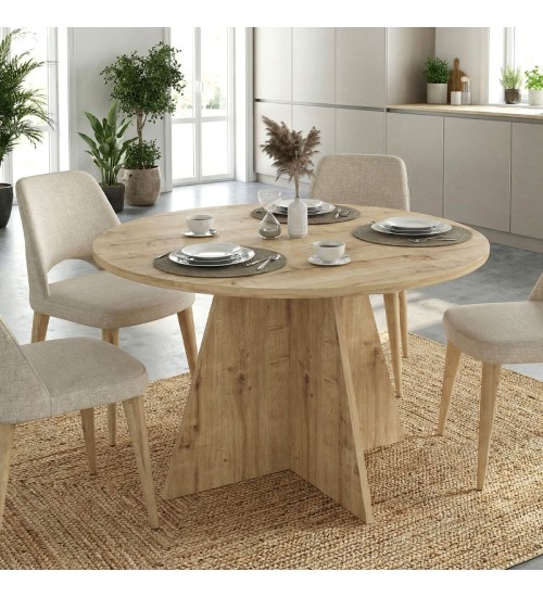 Τραπέζι χρώμα sapphire oak Ø120x75,7εκ.