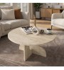 Τραπεζάκι σαλονιού χρώμα travertine Ø75x36,8εκ.