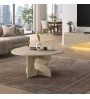Τραπεζάκι σαλονιού χρώμα travertine Ø75x36,8εκ.