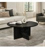 Τραπεζάκι σαλονιού χρώμα sencron black Ø75x36,8εκ.