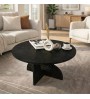 Τραπεζάκι σαλονιού χρώμα sencron black Ø75x36,8εκ.