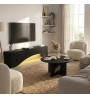 Τραπεζάκι σαλονιού χρώμα sencron black Ø75x36,8εκ.