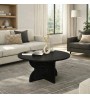 Τραπεζάκι σαλονιού χρώμα sencron black Ø75x36,8εκ.