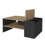 Τραπεζάκι σαλονιού χρώμα sapphire oak - ανθρακί 110x60x45εκ.