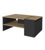 Τραπεζάκι σαλονιού χρώμα sapphire oak - ανθρακί 110x60x45εκ.