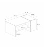 Τραπεζάκι σαλονιού χρώμα sapphire oak - ανθρακί 110x60x45εκ.