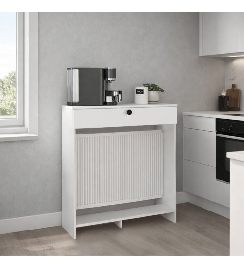 Κονσόλα - Κάλυμμα καλοριφέρ χρώμα λευκό 90x31,4x100εκ.