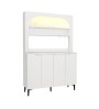 Έπιπλο κουζίνας με LED Melinta χρώμα λευκό 120x40x181,8εκ.
