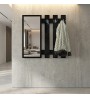 Κρεμάστρα τοίχου με καθρέπτη χρώμα sencron black 90x4x90εκ.