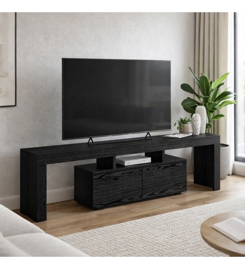 Έπιπλο τηλεόρασης χρώμα sencron black 180x31,3x50,2εκ.