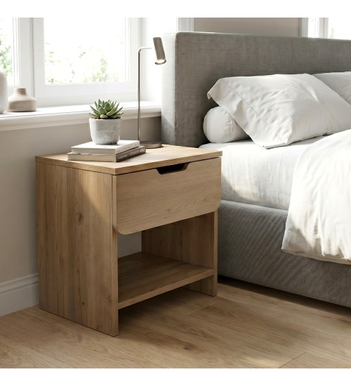 Κομοδίνο χρώμα sepet oak 45x40x52εκ.