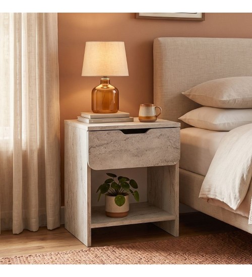 Κομοδίνο χρώμα travertine 45x40x52εκ.
