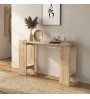 Κονσόλα χρώμα sapphire oak - travertine 130,8x35x76,8εκ.