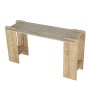 Κονσόλα χρώμα sapphire oak - travertine 130,8x35x76,8εκ.