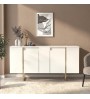 Μπουφές χρώμα λευκό - χρυσό 160x35,2x80εκ.