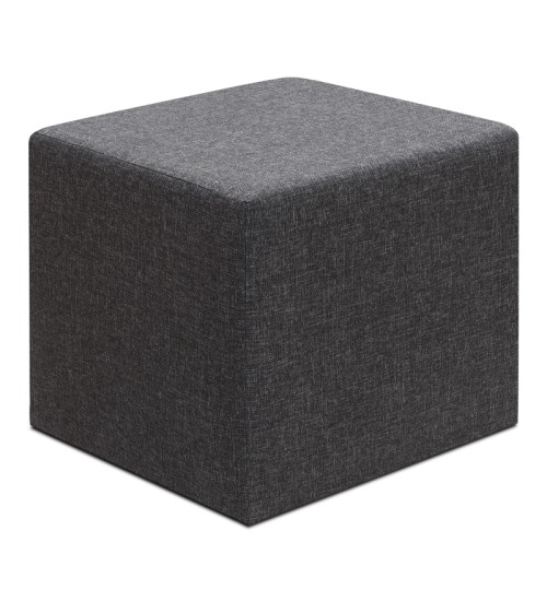 Σκαμπώ υφασμάτινο χρώμα ανθρακί 40x40x40εκ.