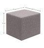 Σκαμπώ υφασμάτινο χρώμα καφέ 40x40x40εκ.