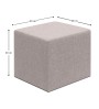 Σκαμπώ υφασμάτινο χρώμα μπεζ 40x40x40εκ.
