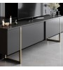 Έπιπλο τηλεόρασης χρώμα ανθρακί - χρυσό 180x30x50εκ.