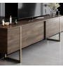 Έπιπλο τηλεόρασης χρώμα Καρυδί - Χρυσό 180x30x50εκ.