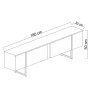 Έπιπλο τηλεόρασης χρώμα Καρυδί - Χρυσό 180x30x50εκ.