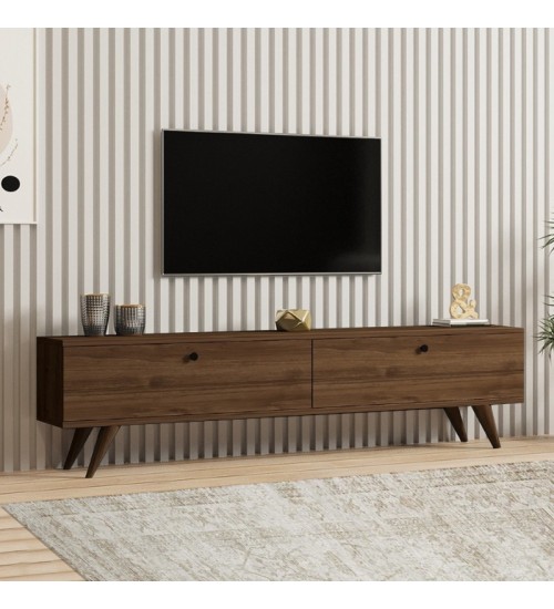 Έπιπλο τηλεόρασης χρώμα καρυδί 160x25x35εκ.