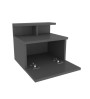 Κομοδίνο επιτοίχιο χρώμα ανθρακί 39,8x31,9x35εκ.