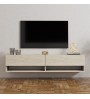 Έπιπλο τηλεόρασης επιτοίχιο χρώμα travertine 140x29,6x30εκ.