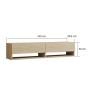 Έπιπλο τηλεόρασης επιτοίχιο χρώμα travertine 140x29,6x30εκ.