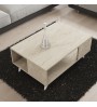 Τραπεζάκι σαλονιού χρώμα travertine 90x60x39,5εκ.