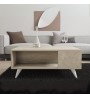 Τραπεζάκι σαλονιού χρώμα travertine 90x60x39,5εκ.