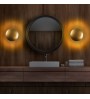 Απλίκα τοίχου Led μεταλλική χρώμα χρυσό 25x16x25εκ.