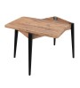 Τραπέζι επεκτεινόμενο χρώμα atlantic pine - μαύρο 100x60(120x100)x79,5εκ.