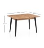 Τραπέζι επεκτεινόμενο χρώμα atlantic pine - μαύρο 100x60(120x100)x79,5εκ.